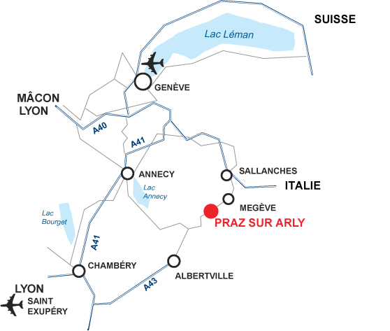 Le Pratz - Praz-sur-arly - carte d'accès